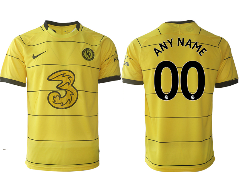 Men 2021-2022 Club Chelsea away aaa version yellow customized Soccer Jersey->customized soccer jersey->Custom Jersey